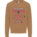 Let's Summon the Devil Ouija Board Demons Mens Sweatshirt Jumper Caramel Latte