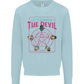 Let's Summon the Devil Ouija Board Demons Mens Sweatshirt Jumper Light Blue
