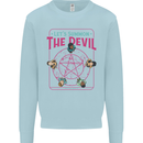 Let's Summon the Devil Ouija Board Demons Mens Sweatshirt Jumper Light Blue