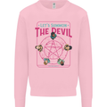 Let's Summon the Devil Ouija Board Demons Mens Sweatshirt Jumper Light Pink