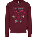 Let's Summon the Devil Ouija Board Demons Mens Sweatshirt Jumper Maroon