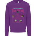 Let's Summon the Devil Ouija Board Demons Mens Sweatshirt Jumper Purple
