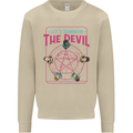 Let's Summon the Devil Ouija Board Demons Mens Sweatshirt Jumper Sand