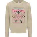 Let's Summon the Devil Ouija Board Demons Mens Sweatshirt Jumper Sand
