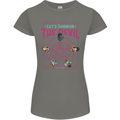 Let's Summon the Devil Ouija Board Demons Womens Petite Cut T-Shirt Charcoal