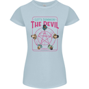 Let's Summon the Devil Ouija Board Demons Womens Petite Cut T-Shirt Light Blue