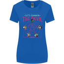 Let's Summon the Devil Ouija Board Demons Womens Wider Cut T-Shirt Royal Blue