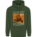Lets Get Dirty ATV 4X4 Quad Bike Biking Childrens Kids Hoodie Forest Green