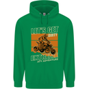 Lets Get Dirty ATV 4X4 Quad Bike Biking Childrens Kids Hoodie Irish Green