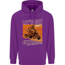 Lets Get Dirty ATV 4X4 Quad Bike Biking Childrens Kids Hoodie Purple