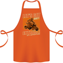 Lets Get Dirty ATV 4X4 Quad Bike Biking Cotton Apron 100% Organic Orange