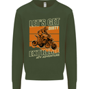 Lets Get Dirty ATV 4X4 Quad Bike Biking Kids Sweatshirt Jumper Forest Green