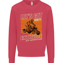 Lets Get Dirty ATV 4X4 Quad Bike Biking Kids Sweatshirt Jumper Heliconia