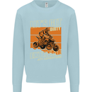 Lets Get Dirty ATV 4X4 Quad Bike Biking Kids Sweatshirt Jumper Light Blue