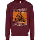 Lets Get Dirty ATV 4X4 Quad Bike Biking Kids Sweatshirt Jumper Maroon