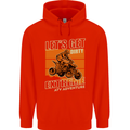 Lets Get Dirty ATV 4X4 Quad Bike Biking Mens 80% Cotton Hoodie Bright Red