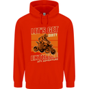 Lets Get Dirty ATV 4X4 Quad Bike Biking Mens 80% Cotton Hoodie Bright Red