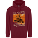 Lets Get Dirty ATV 4X4 Quad Bike Biking Mens 80% Cotton Hoodie Maroon