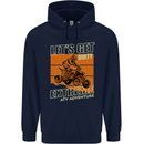Lets Get Dirty ATV 4X4 Quad Bike Biking Mens 80% Cotton Hoodie Navy Blue