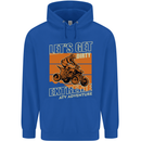 Lets Get Dirty ATV 4X4 Quad Bike Biking Mens 80% Cotton Hoodie Royal Blue