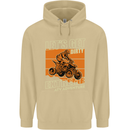 Lets Get Dirty ATV 4X4 Quad Bike Biking Mens 80% Cotton Hoodie Sand