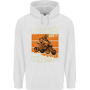 Lets Get Dirty ATV 4X4 Quad Bike Biking Mens 80% Cotton Hoodie White