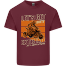 Lets Get Dirty ATV 4X4 Quad Bike Biking Mens Cotton T-Shirt Tee Top Maroon