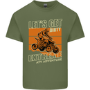 Lets Get Dirty ATV 4X4 Quad Bike Biking Mens Cotton T-Shirt Tee Top Military Green