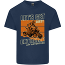 Lets Get Dirty ATV 4X4 Quad Bike Biking Mens Cotton T-Shirt Tee Top Navy Blue