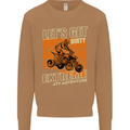 Lets Get Dirty ATV 4X4 Quad Bike Biking Mens Sweatshirt Jumper Caramel Latte