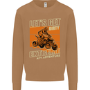 Lets Get Dirty ATV 4X4 Quad Bike Biking Mens Sweatshirt Jumper Caramel Latte