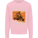 Lets Get Dirty ATV 4X4 Quad Bike Biking Mens Sweatshirt Jumper Light Pink
