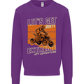 Lets Get Dirty ATV 4X4 Quad Bike Biking Mens Sweatshirt Jumper Purple