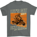 Lets Get Dirty ATV 4X4 Quad Bike Biking Mens T-Shirt Cotton Gildan Charcoal