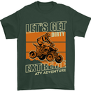 Lets Get Dirty ATV 4X4 Quad Bike Biking Mens T-Shirt Cotton Gildan Forest Green