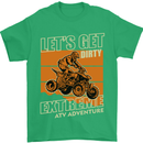 Lets Get Dirty ATV 4X4 Quad Bike Biking Mens T-Shirt Cotton Gildan Irish Green