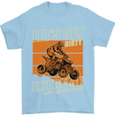 Lets Get Dirty ATV 4X4 Quad Bike Biking Mens T-Shirt Cotton Gildan Light Blue