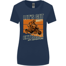 Lets Get Dirty ATV 4X4 Quad Bike Biking Womens Wider Cut T-Shirt Navy Blue