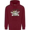 Lets Get Fungi Funky Magic Mushrooms Childrens Kids Hoodie Maroon