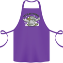 Lets Get Fungi Funky Magic Mushrooms Cotton Apron 100% Organic Purple