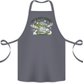 Lets Get Fungi Funky Magic Mushrooms Cotton Apron 100% Organic Steel