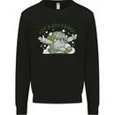 Lets Get Fungi Funky Magic Mushrooms Kids Sweatshirt Jumper Black