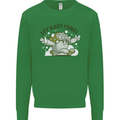 Lets Get Fungi Funky Magic Mushrooms Kids Sweatshirt Jumper Irish Green
