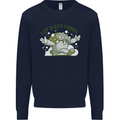 Lets Get Fungi Funky Magic Mushrooms Kids Sweatshirt Jumper Navy Blue
