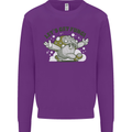 Lets Get Fungi Funky Magic Mushrooms Kids Sweatshirt Jumper Purple