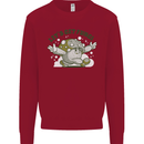 Lets Get Fungi Funky Magic Mushrooms Kids Sweatshirt Jumper Red