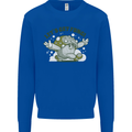 Lets Get Fungi Funky Magic Mushrooms Kids Sweatshirt Jumper Royal Blue