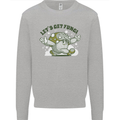 Lets Get Fungi Funky Magic Mushrooms Kids Sweatshirt Jumper Sports Grey