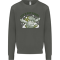 Lets Get Fungi Funky Magic Mushrooms Kids Sweatshirt Jumper Storm Grey
