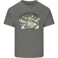Lets Get Fungi Funky Magic Mushrooms Kids T-Shirt Childrens Charcoal